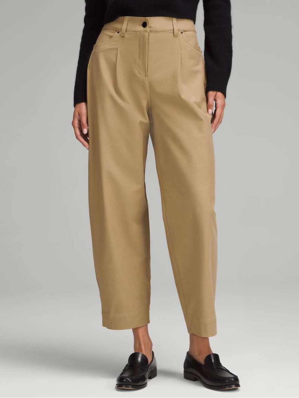 Lululemon City Sleek Mid-Rise Barrel-Leg Pant Light Utilitech Filbert Tan Ankle